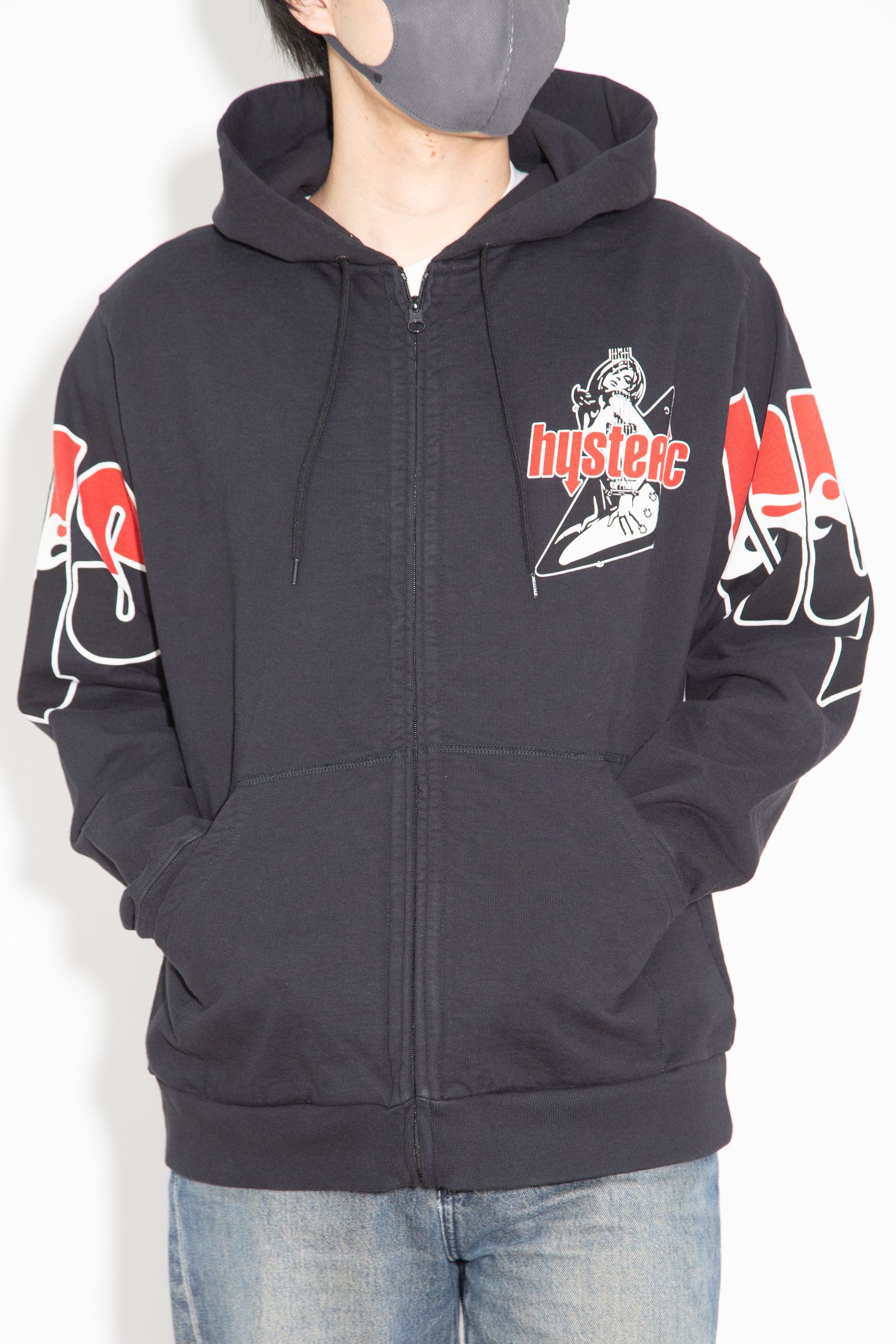 HYS FLARE LOGO パーカー / ブラック