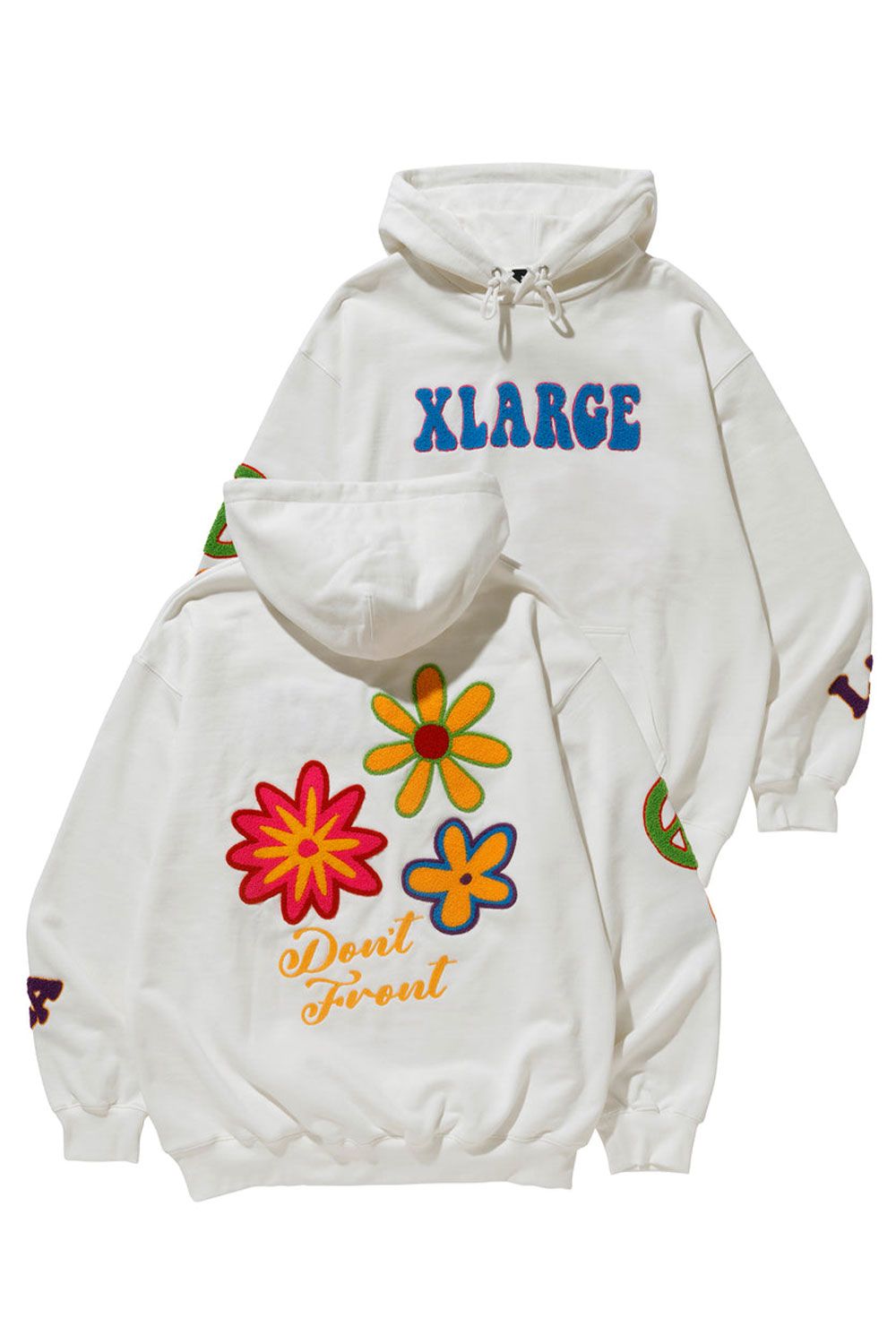 XLARGE - FLOWER PULLOVER HOODED SWEAT / オレンジ | Tempt