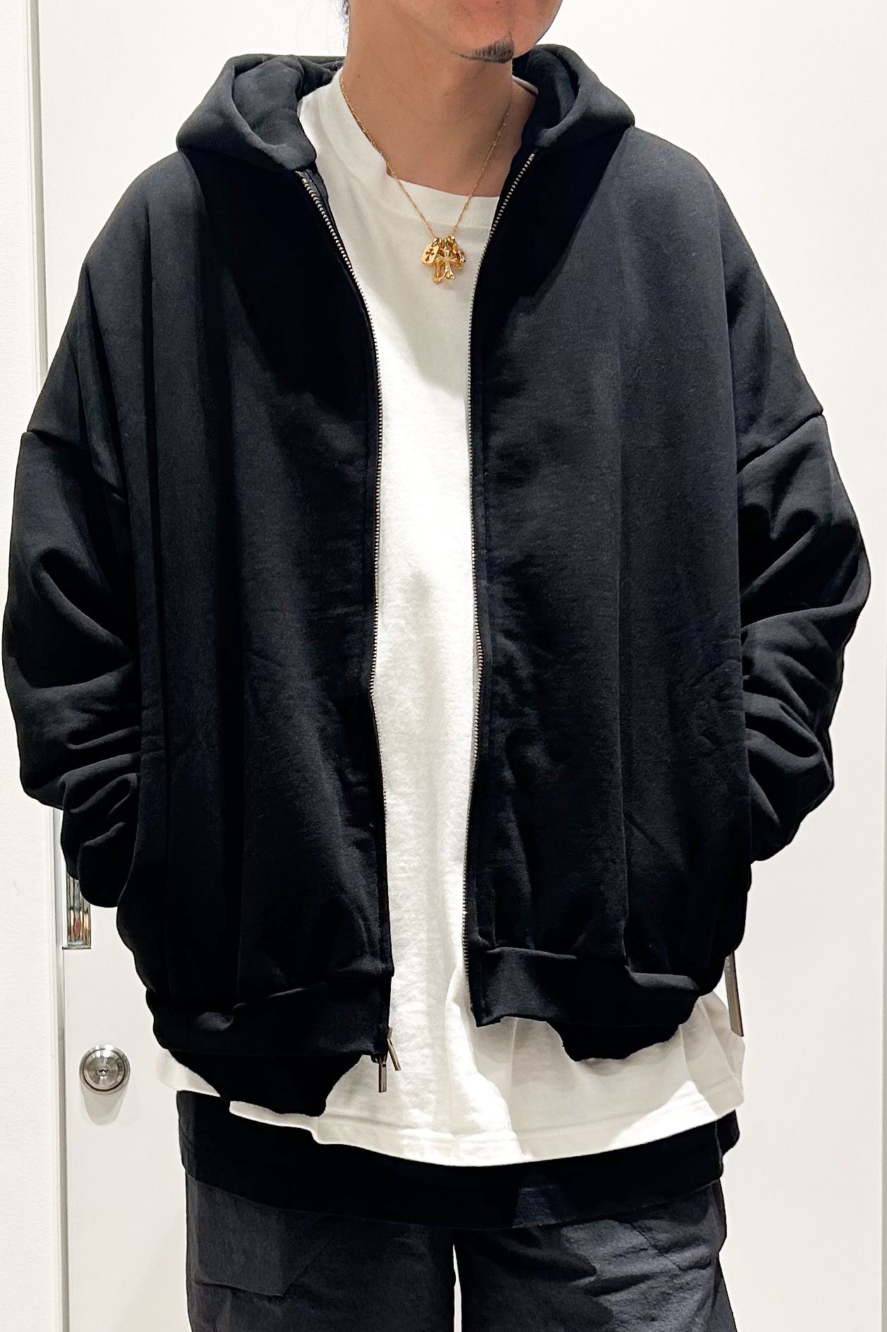 24FW HEAVY WEIGHT FULL ZIP HOODIE / ブラック