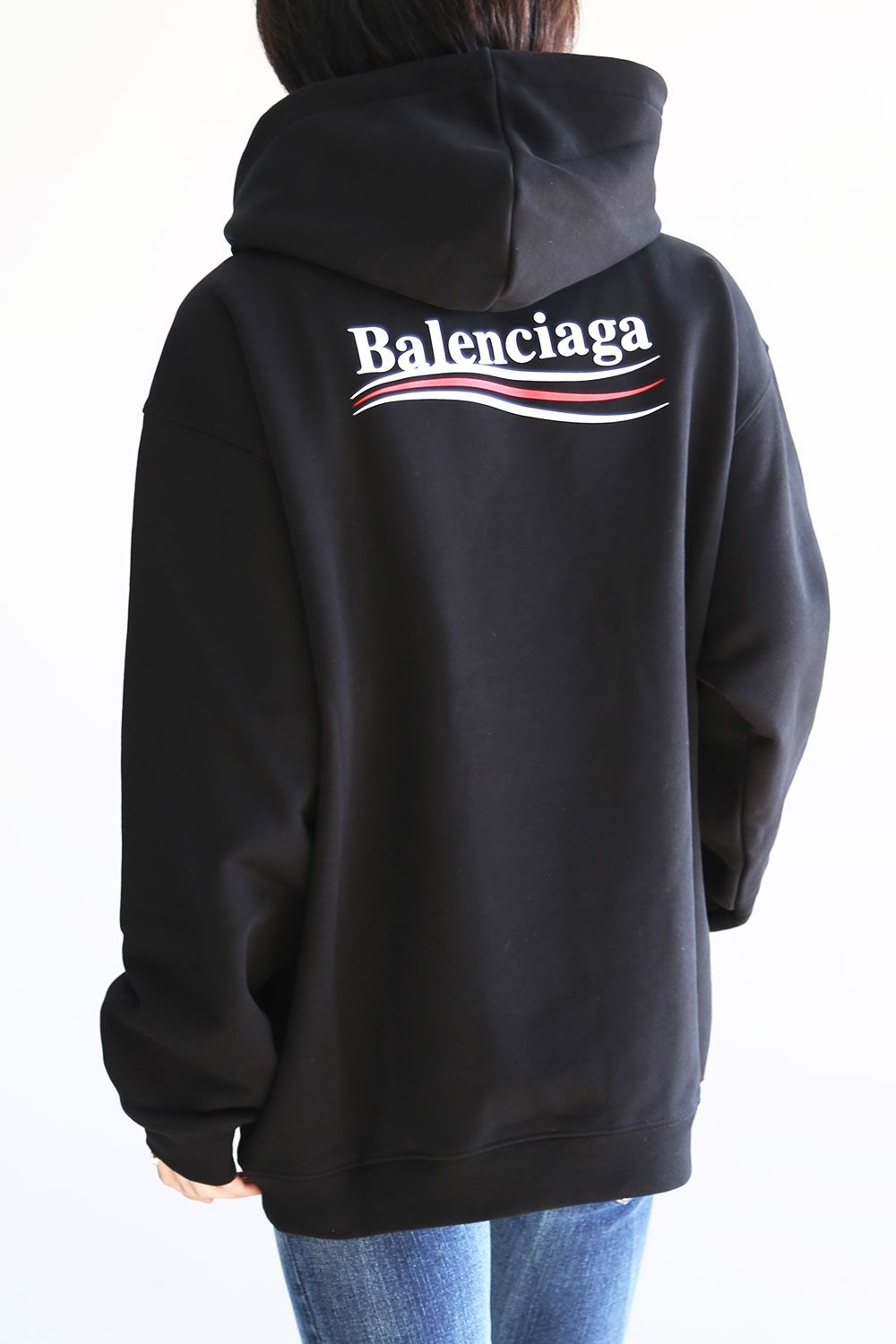 BALENCIAGA - POLITICAL CAMPAIGN LOGO HOODIE / ブラック | Tempt