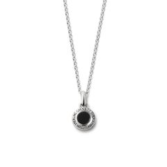 Round Stone Pendant - S / ブラック