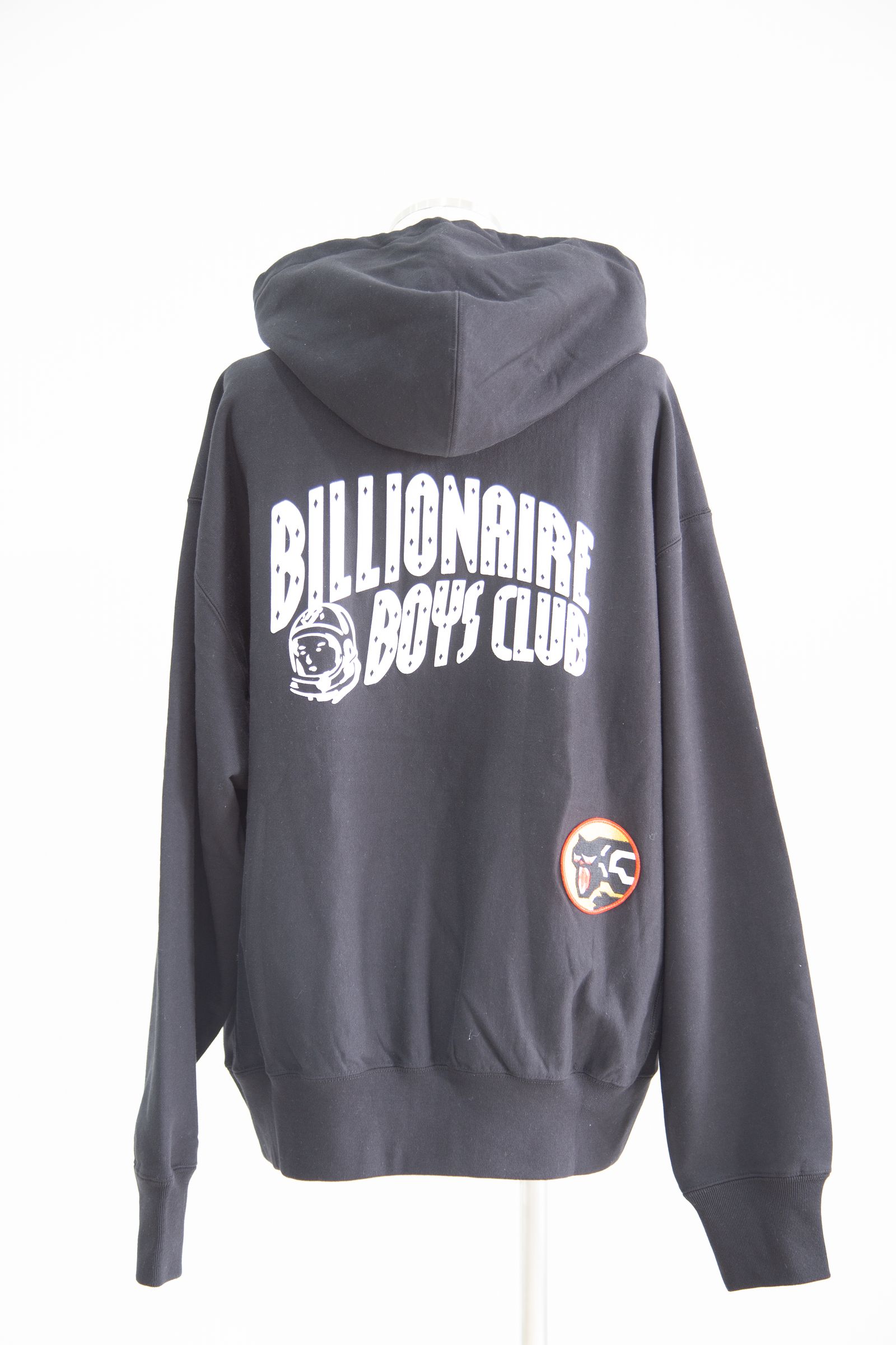 【BILLIONAIRE BOYS CLUB】 CHENILLE LOGO COTTON HOODIE / ブラック