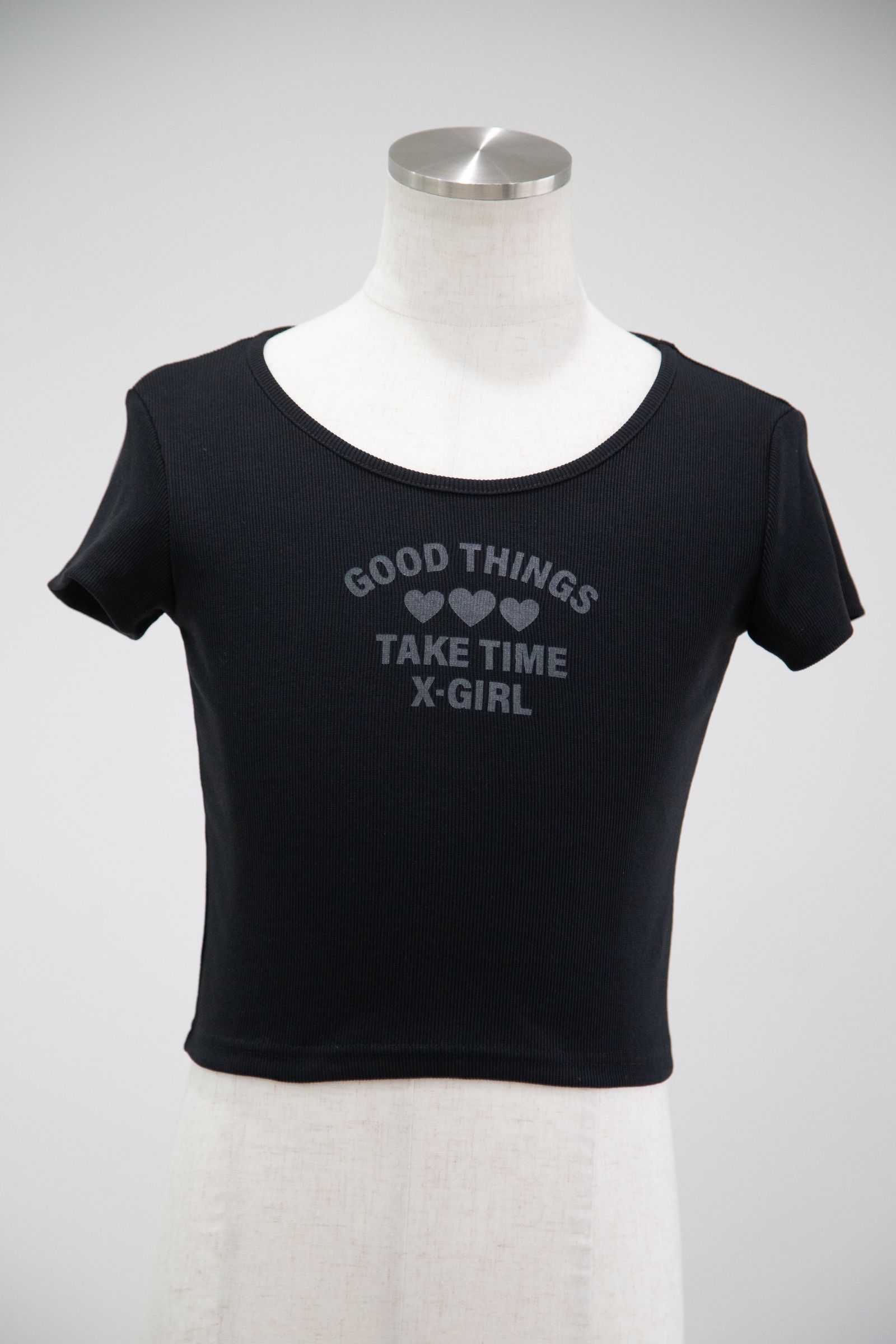 RIB BABY TOP / ブラック