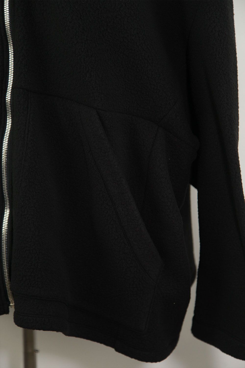 フリースドルマンジップパーカー / Fleece Dolman Hoodie / ブラック