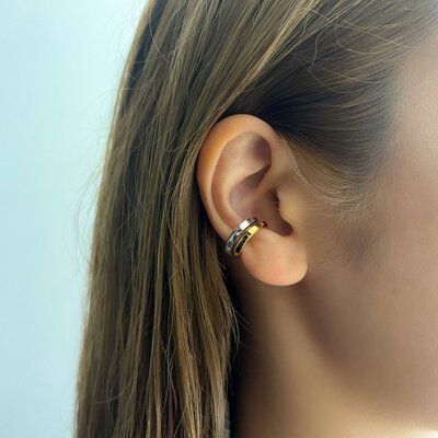 Crockery Hoop Earcuff - S - SILVER