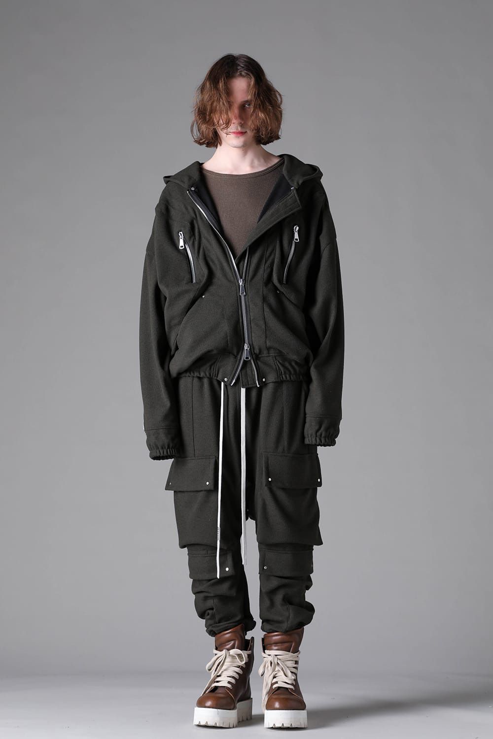 Knit Jersey Zip Hoodie Blouson