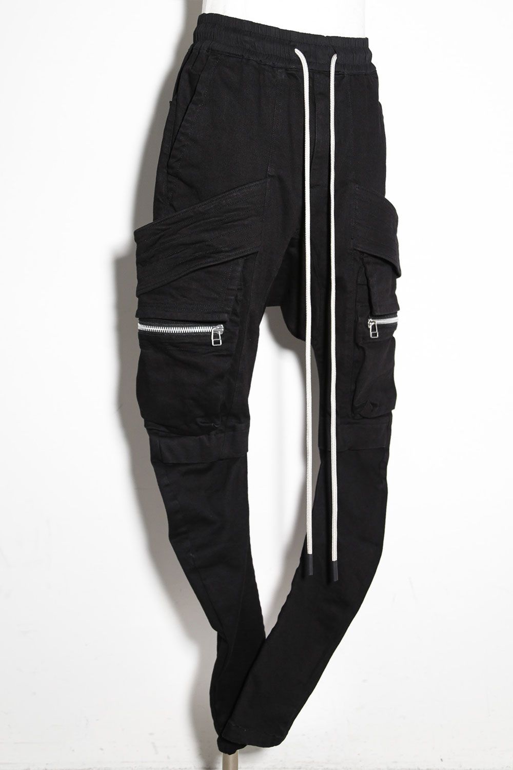 サルエルカーゴスキニーデニム / Denim Cargo Sarouel Skinny / ブラック / ag-6036-1