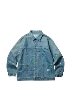 PAINT SPLATTER DENIM JACKET / ライト