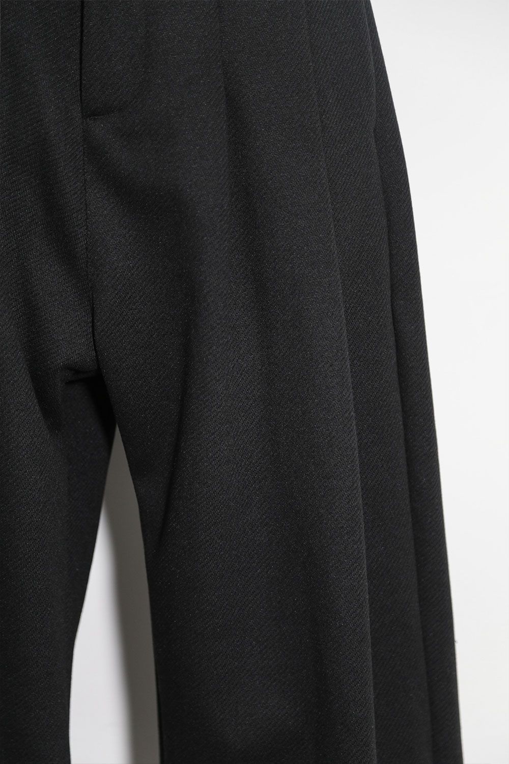 ニットタックワイドパンツ / Knitted Tuck Wide Pants / ブラック / ag-10032-2
