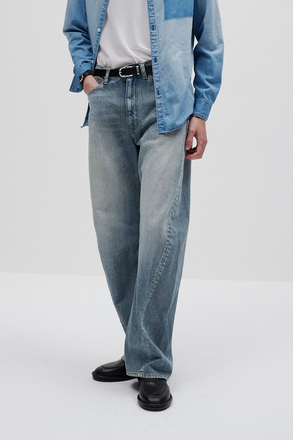 13オンスデニム 3Dジーンズ / ライトネイビー