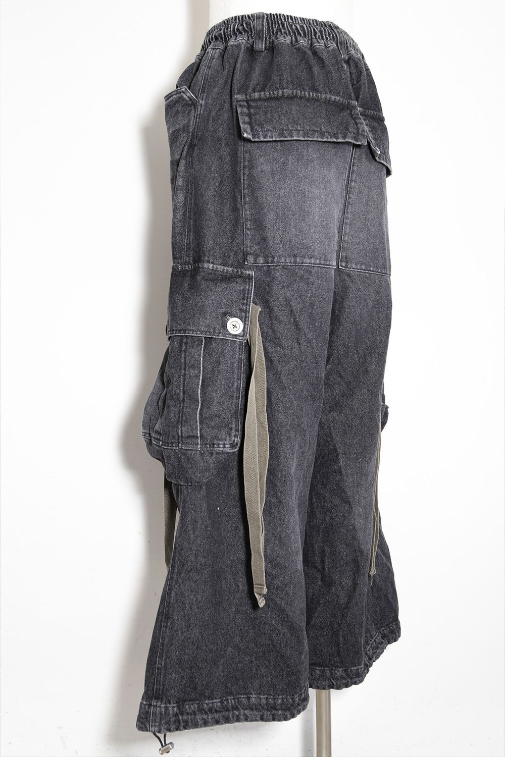 スーパーワイドデニム / Denim Wide Pants / ダメージブラック / ag-8062-1