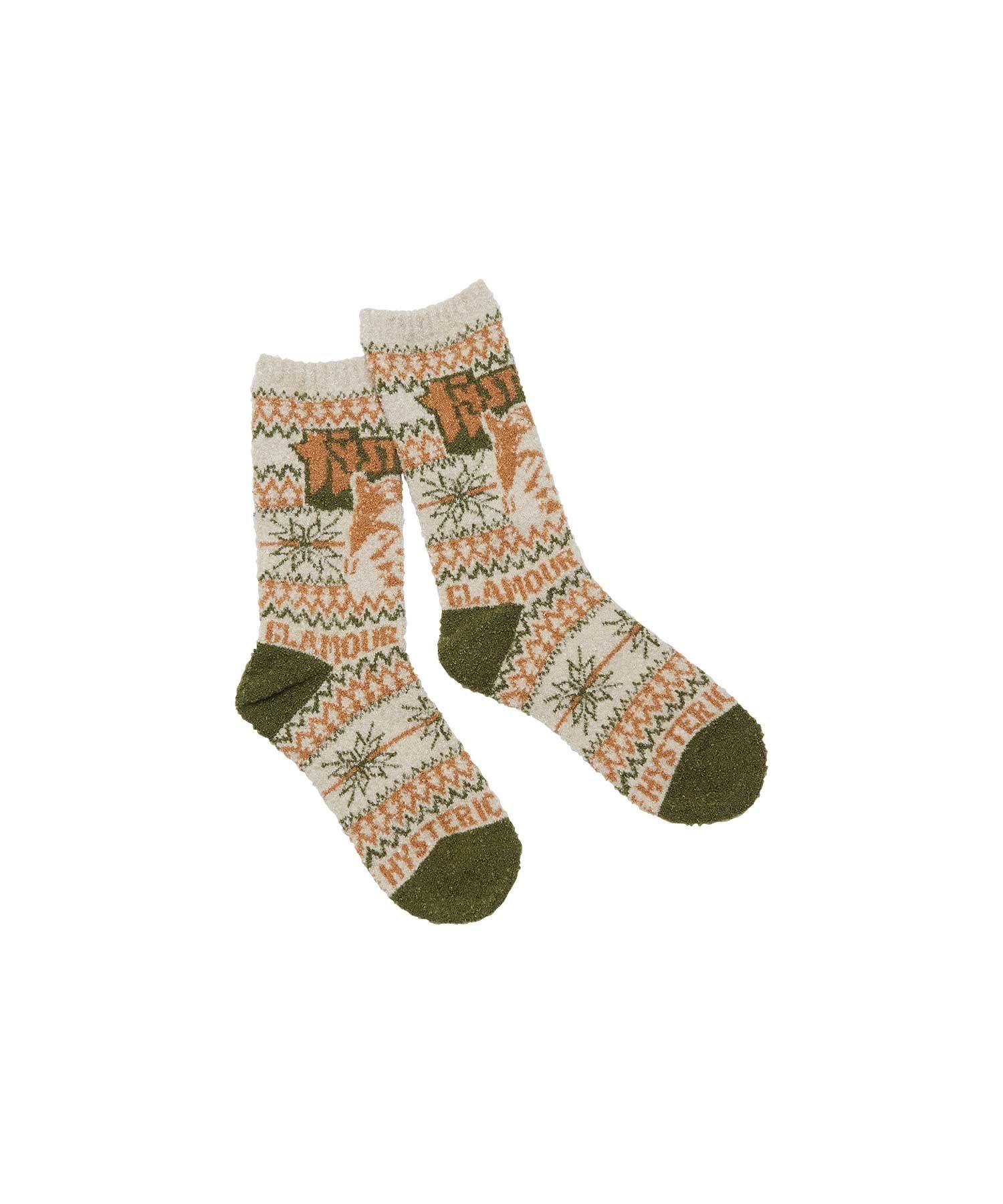 SEE NO EVIL ノルディック柄ソックス