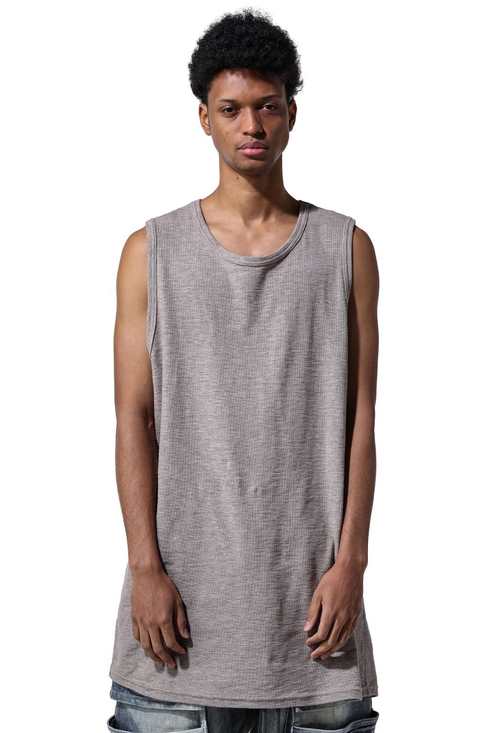 サーフニットロングタンクトップ / Surf Knit Long Tank Top / ベージュ / ag-6083-4