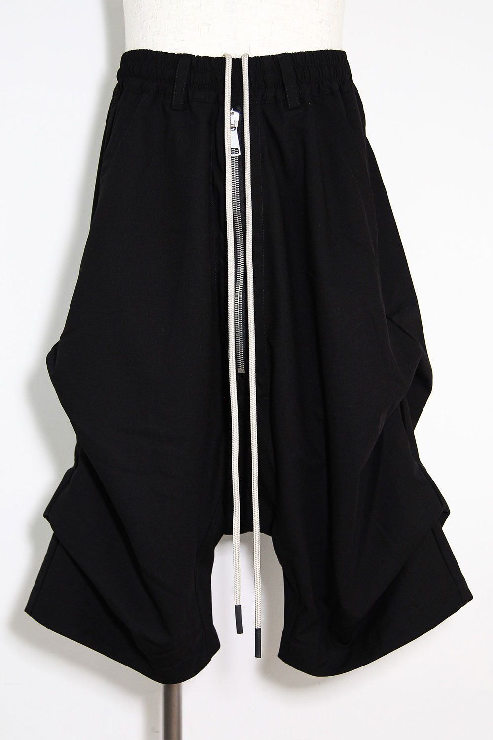 [ラスト1点 サイズ1] サマーウールタックショーツ / Summer Wool Tuck Shorts / ブラック / ag-11020-2