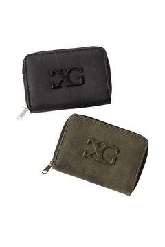 LOGO MARK FAUX LEATHER COIN AND CARD CASE -