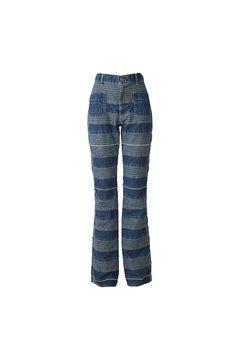 スクラッチフレアデニムパンツ / ライトインディゴ