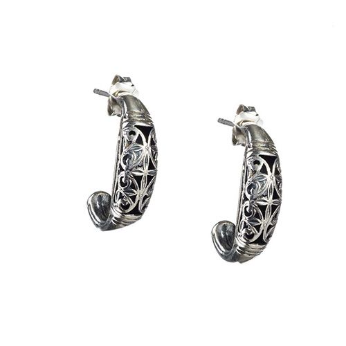 Garden Shadows Half Hoop Earrings / GA026