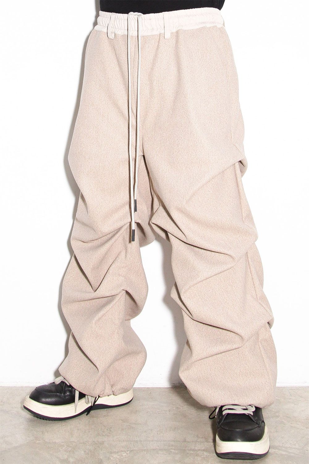 タックワイドパンツ / Tuck Wide Pants / ベージュ / ag-10080-1