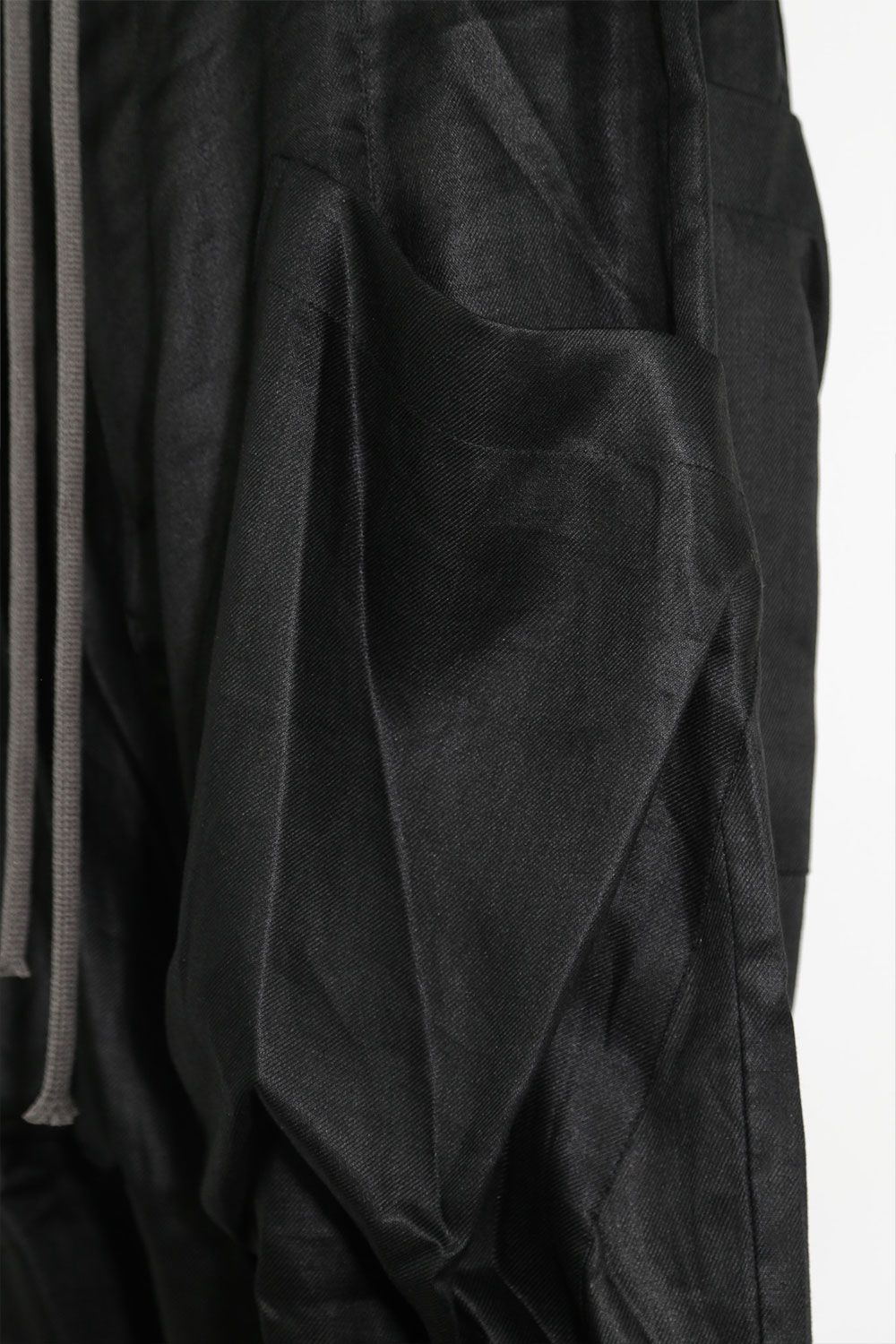 ヘリンボーンサルエルワイドパンツ / Heringbone Sarouel Wide Pants / ブラック / ag-9033