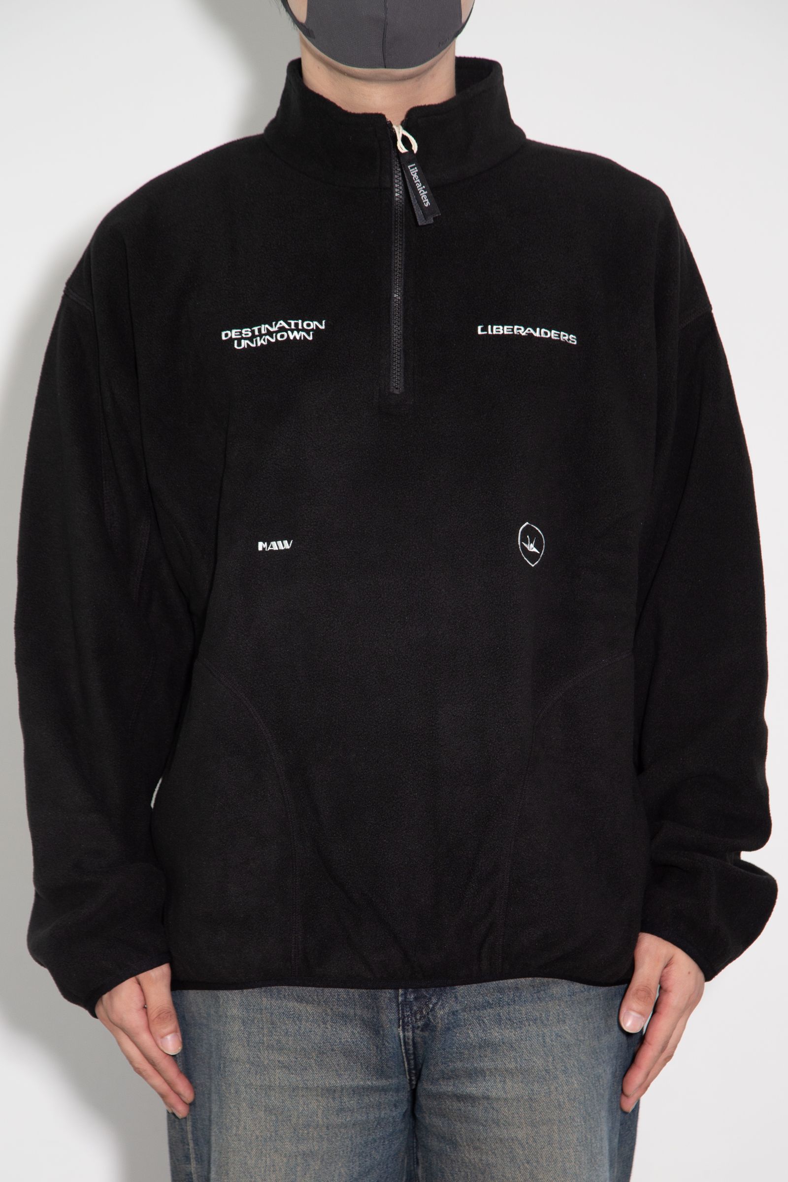 FLEECE HALF ZIP / ブラック