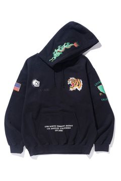 TIGER EMBR HD SWEAT / ブラック