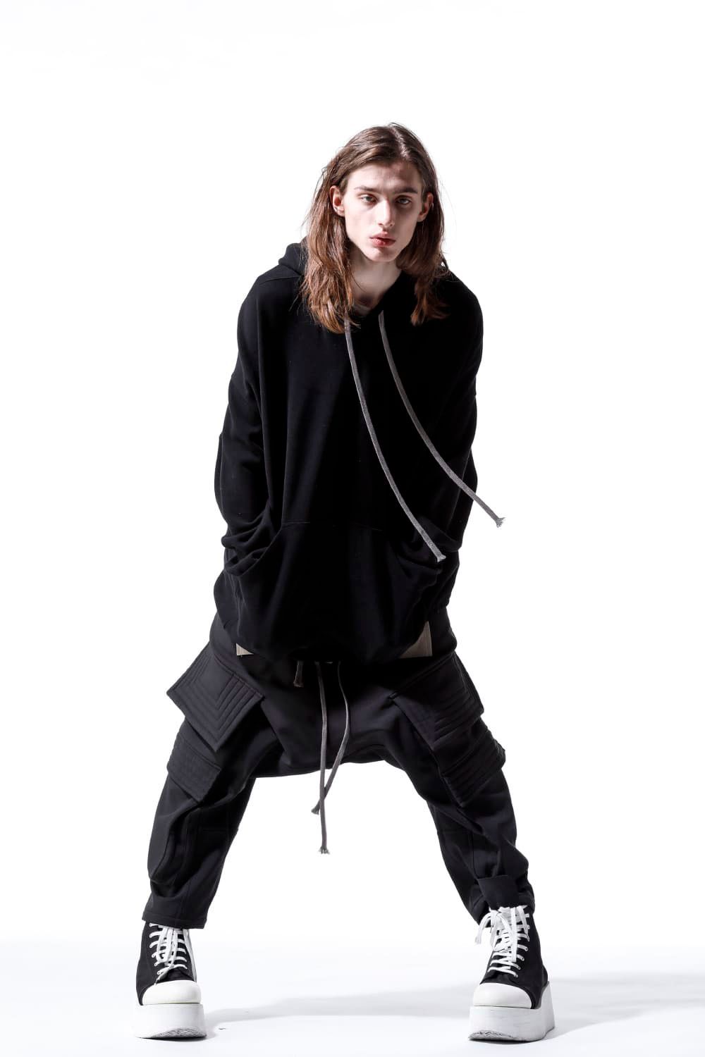 ドルマンフーディーニットプルオーバー / Dolman Hoodie Knit Pullover / ブラック