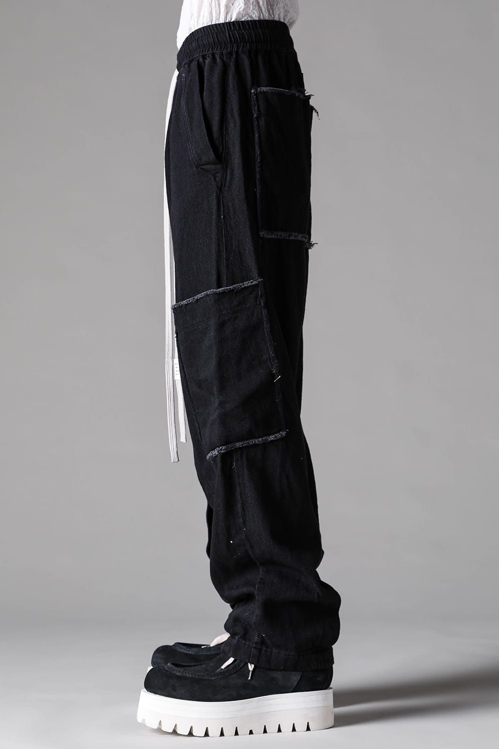 Loose Denim Wide Tepered Pants