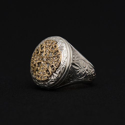 Cross Oval Ring（Diamond） / GR108
