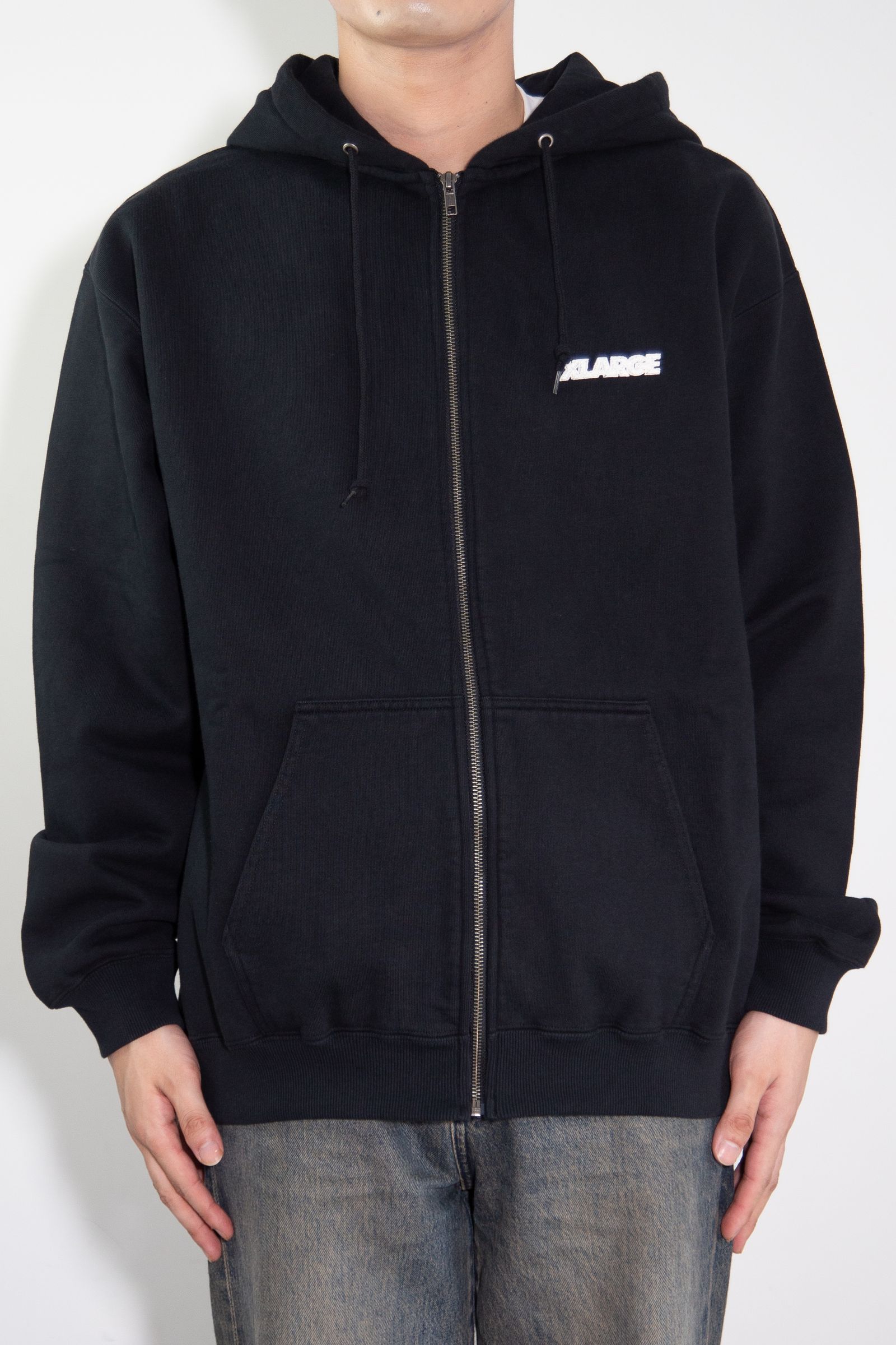SLANTED OG ZIP HOODED SWEATSHIRT / ブラック