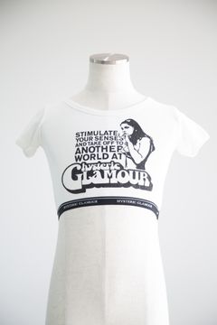 SMOKING GIRL チビTシャツ / ホワイト