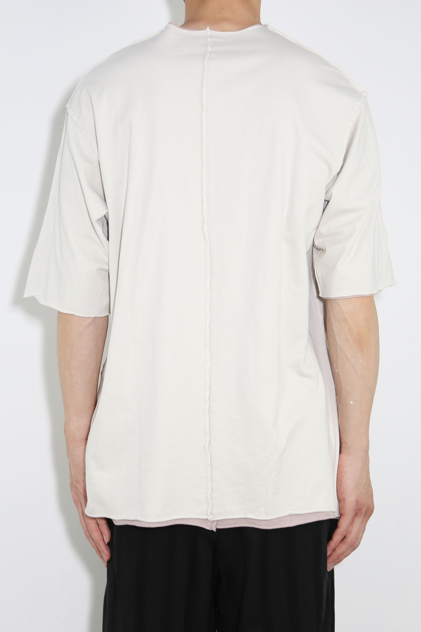 80/2 PIMA CO JERSEY LAYERED S/S TEE / オフホワイト