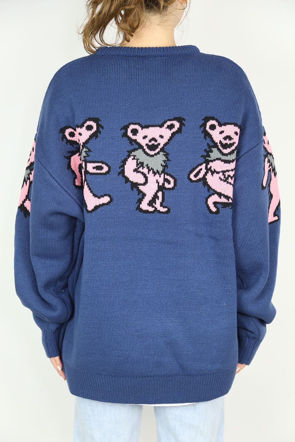 X-girl - X-girl × GRATEFUL DEAD BEAR KNIT / ネイビー | Tempt