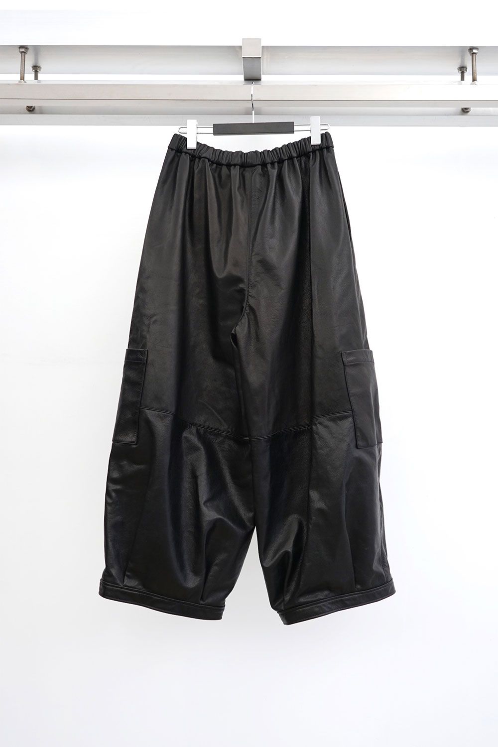 leather wide easy pants
