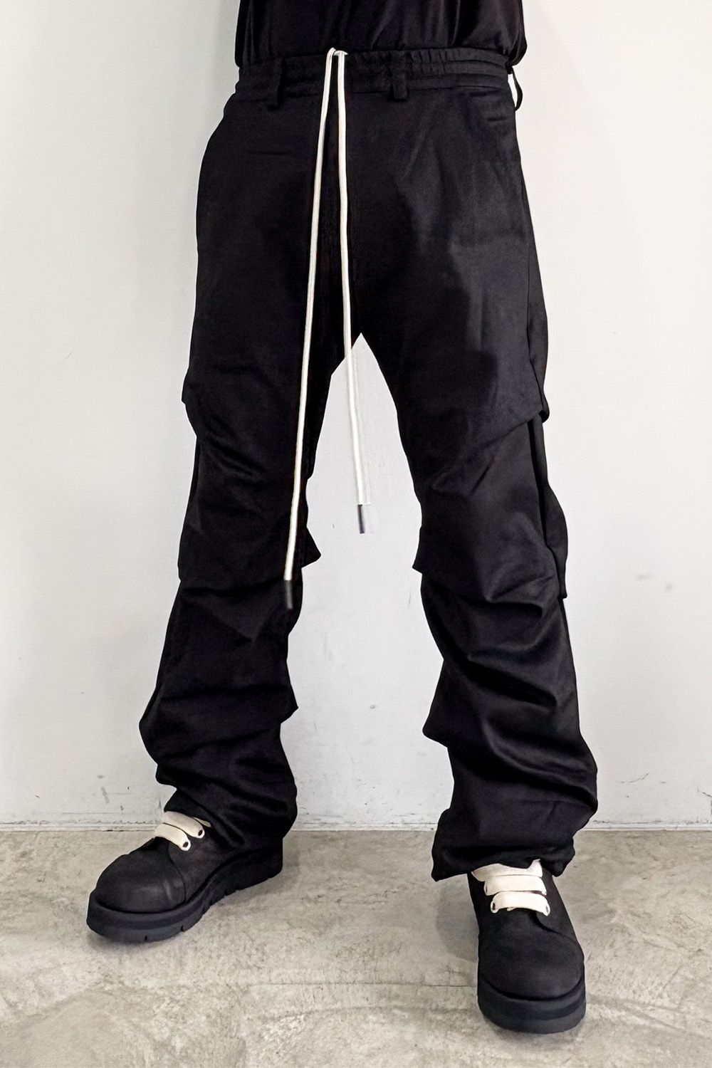ブーツカットタックパンツ / BOOTS CUT TUCK PANTS / ブラック / ag-8060-2