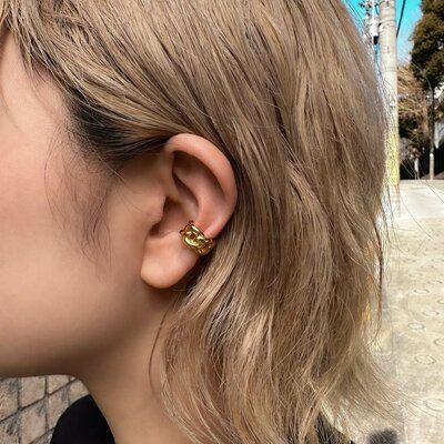 Curb Chain Ear Cuff/ ゴールド