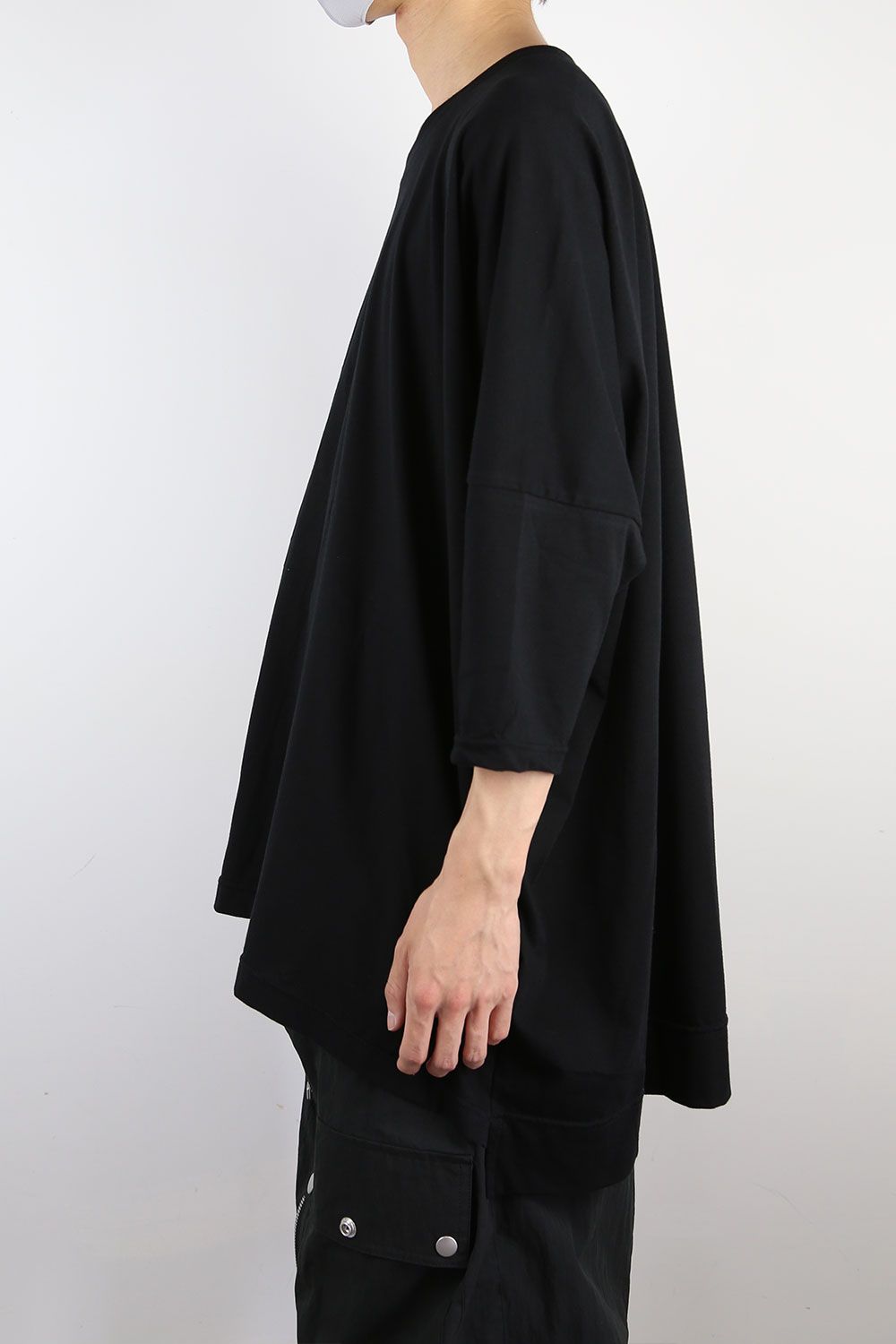 オーバーサイズドルマンTシャツ / OVER SIZED DOLMAN TEE / ブラック