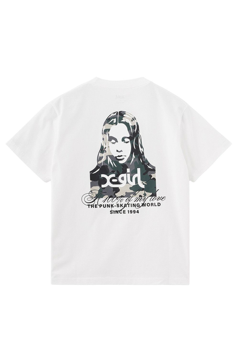 HIBISCUS CAMOUFLAGE FACE S/S TEE / ホワイト