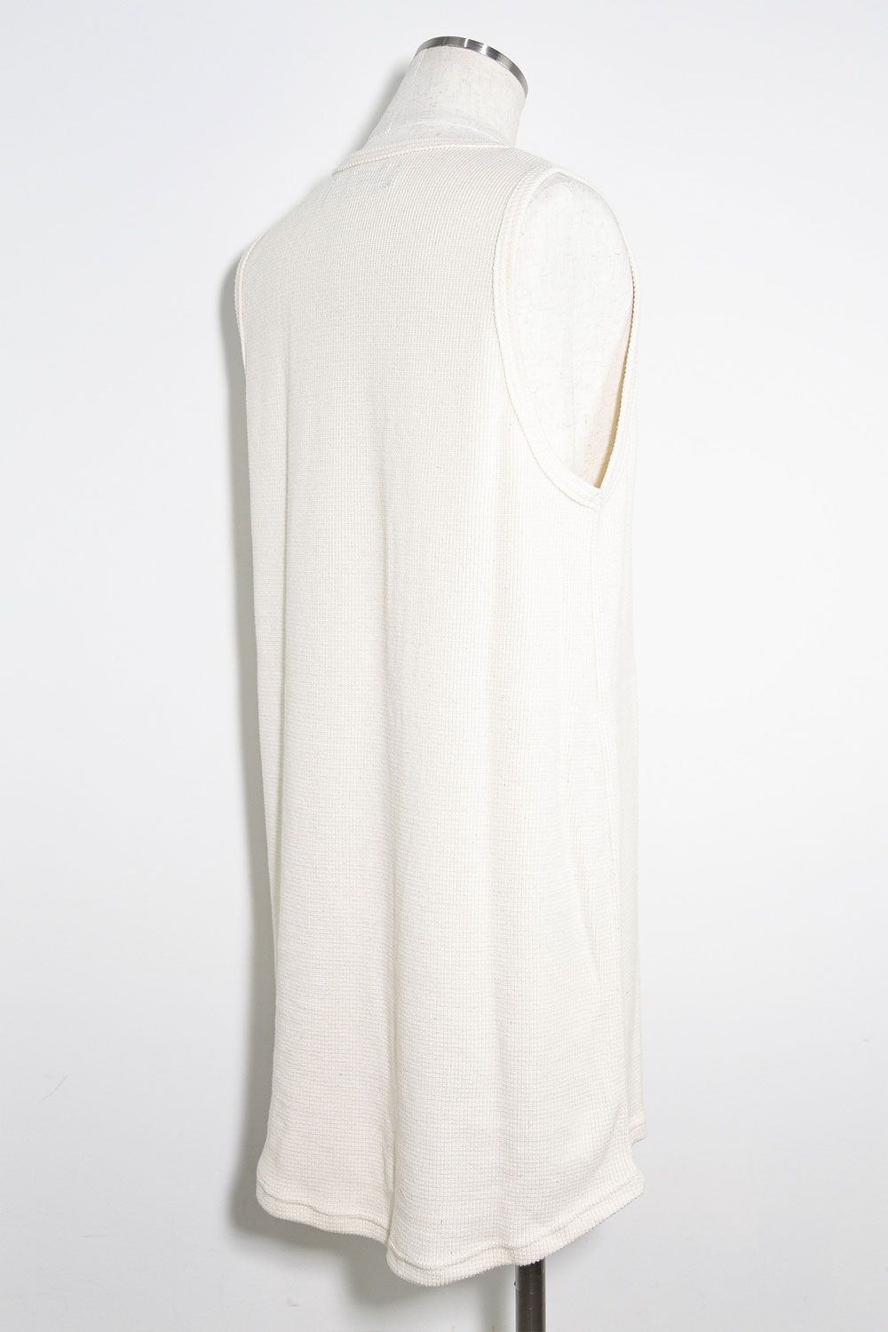 ロング丈ワッフルタンクトップ / Long Length Tank Top / アイボリー / ag-10096-2