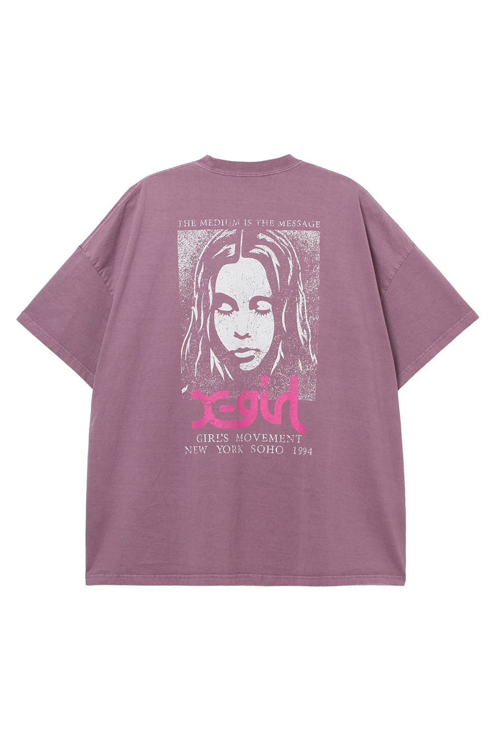 ［ラスト1点 サイズS］FADED FACE S/S BIG TEE DRESS / パープル