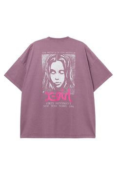 ［ラスト1点 サイズS］FADED FACE S/S BIG TEE DRESS / パープル