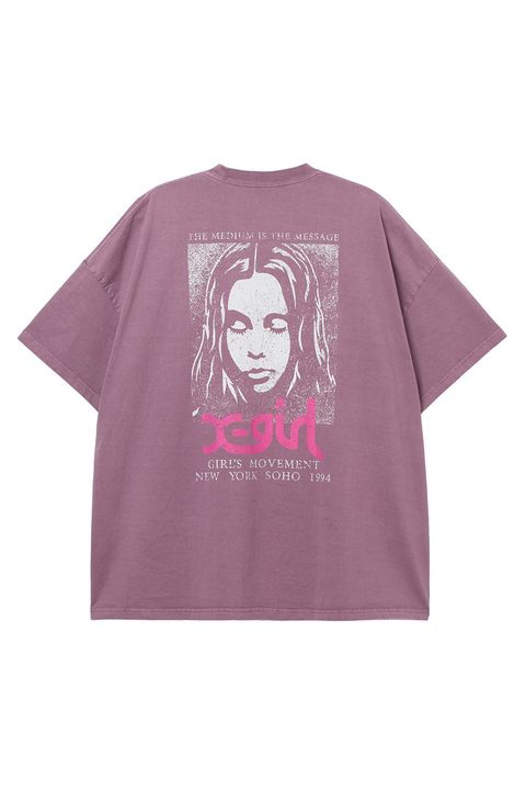 ［ラスト1点 サイズS］FADED FACE S/S BIG TEE DRESS / パープル