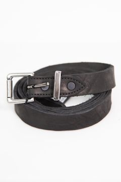 JP SHOULDER GARMENT-DYED ROLLER-BUCKLE BELT【25mm】  / ブラック
