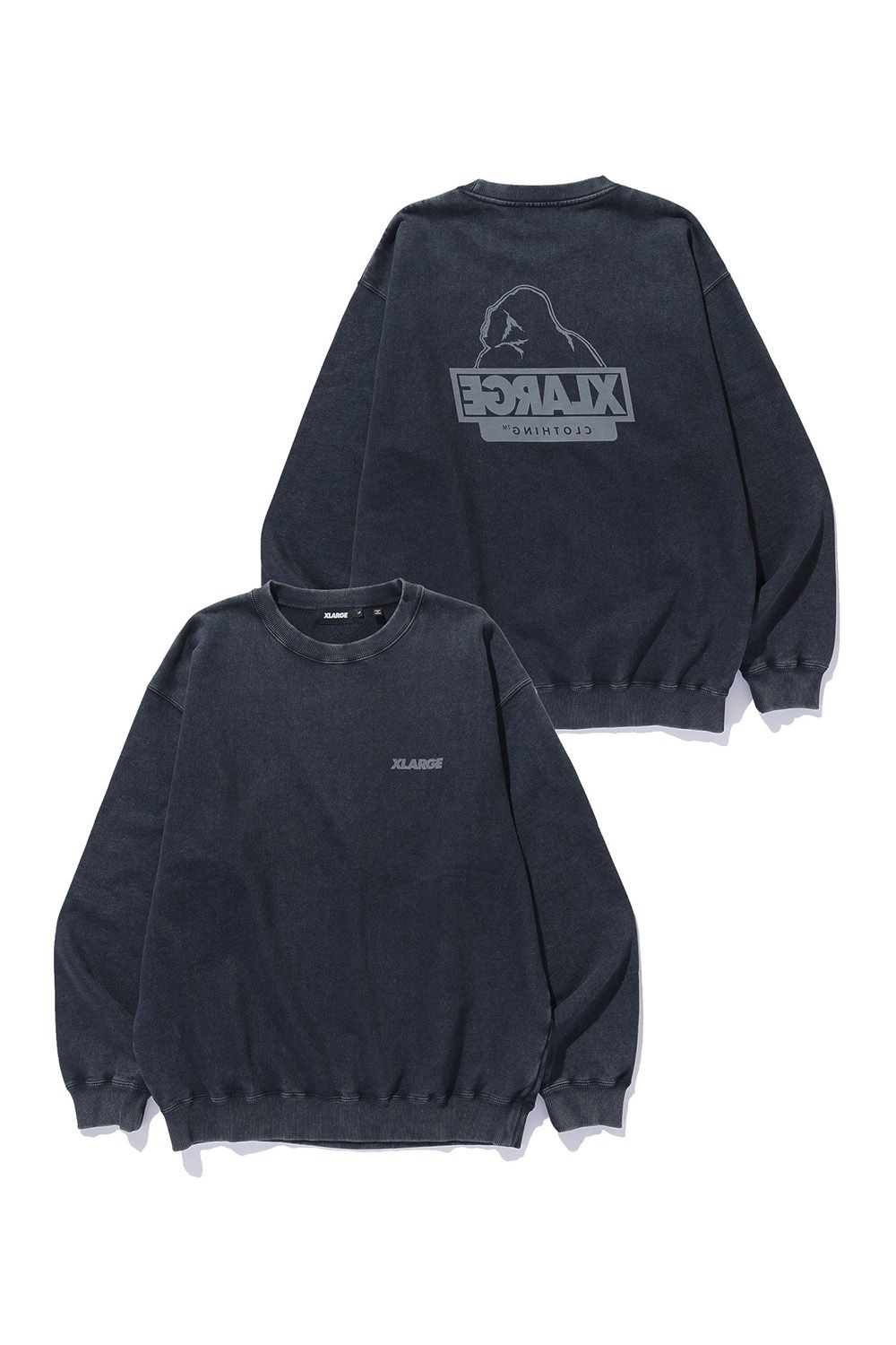 WASHED BACKSIDE OG CREWNECK SWEATSHIRT / ブラック