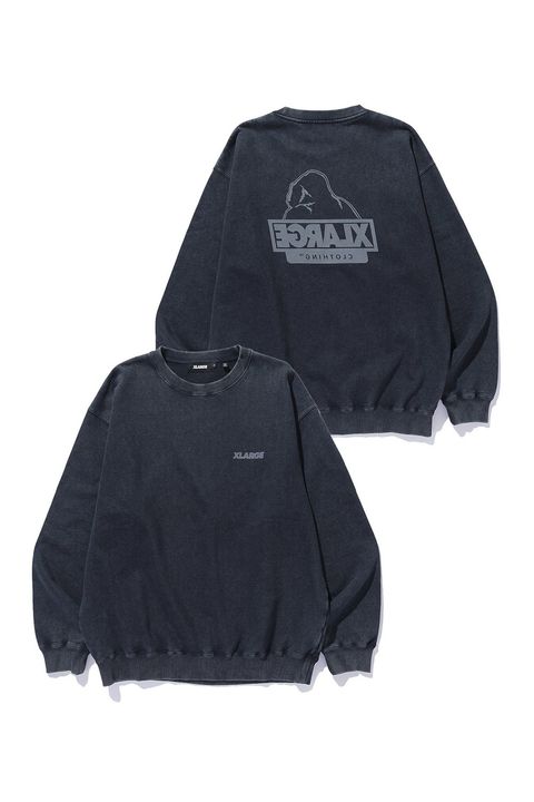WASHED BACKSIDE OG CREWNECK SWEATSHIRT / ブラック