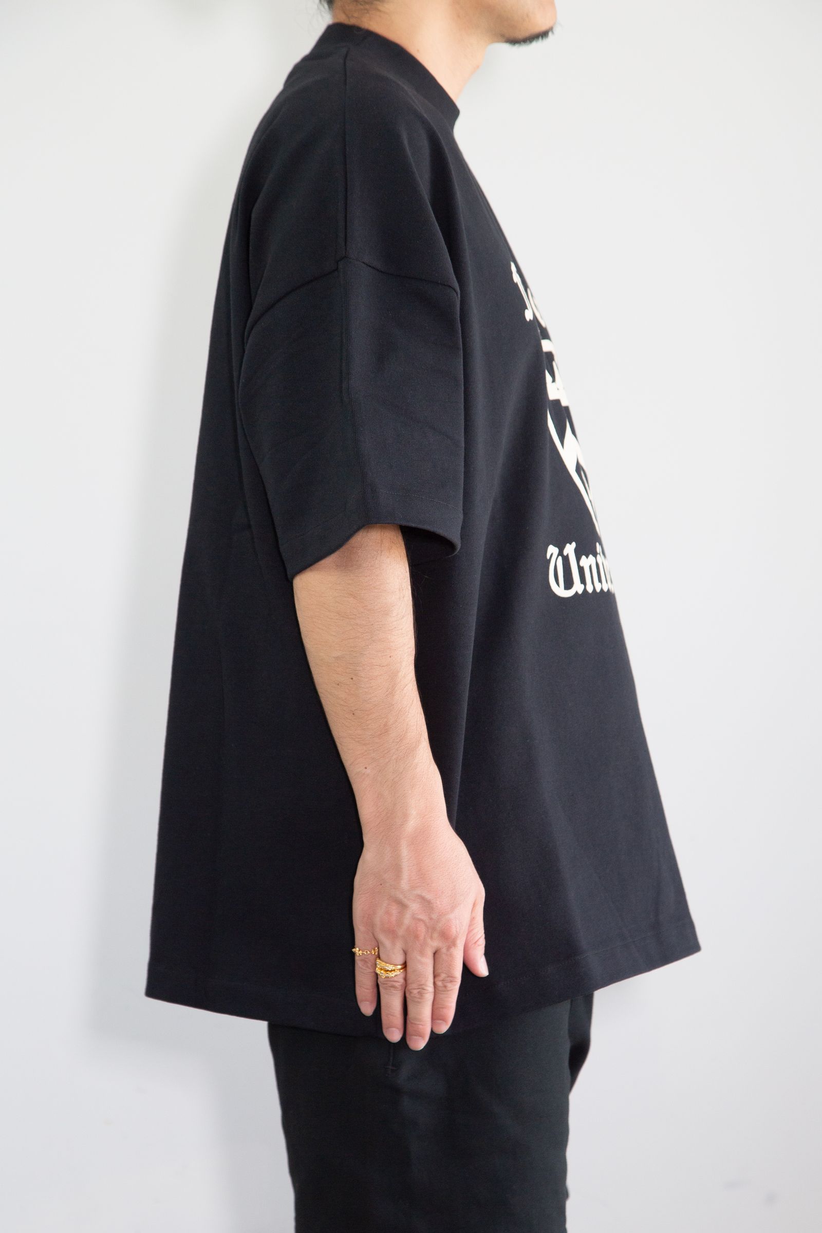 25SS UNIVERSITY HEAVY WEIGHT SS TEE / ブラック