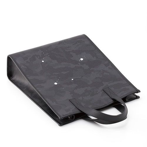 タテ型トートバッグ MM / ブラックカモ