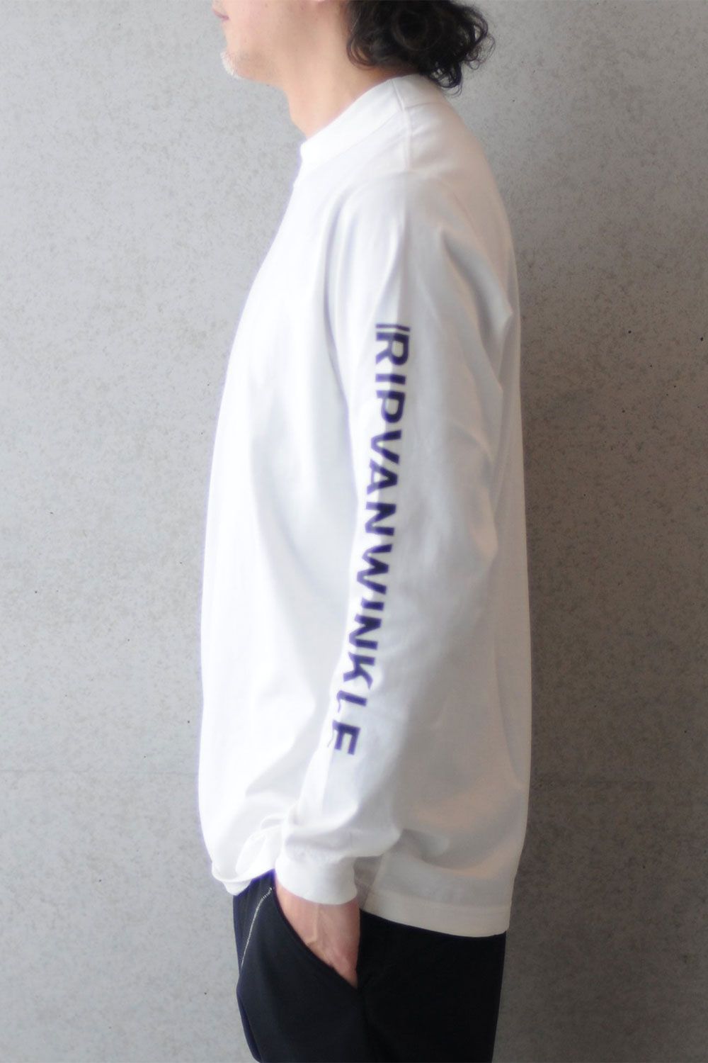 [ラスト1点 サイズL] PRINT L/S / ホワイト