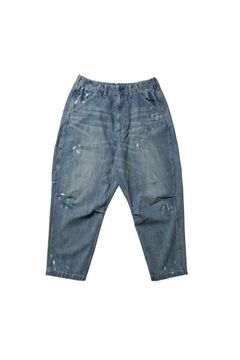 【人気継続商品 新色】STAMPED DENIM SARROUEL PANTS / ダークブルー