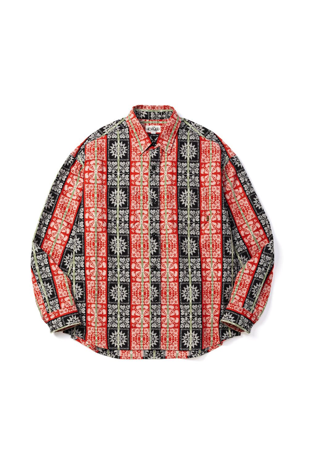 ［ラスト1点 サイズL］JACQUARD L/S SH / ブラック