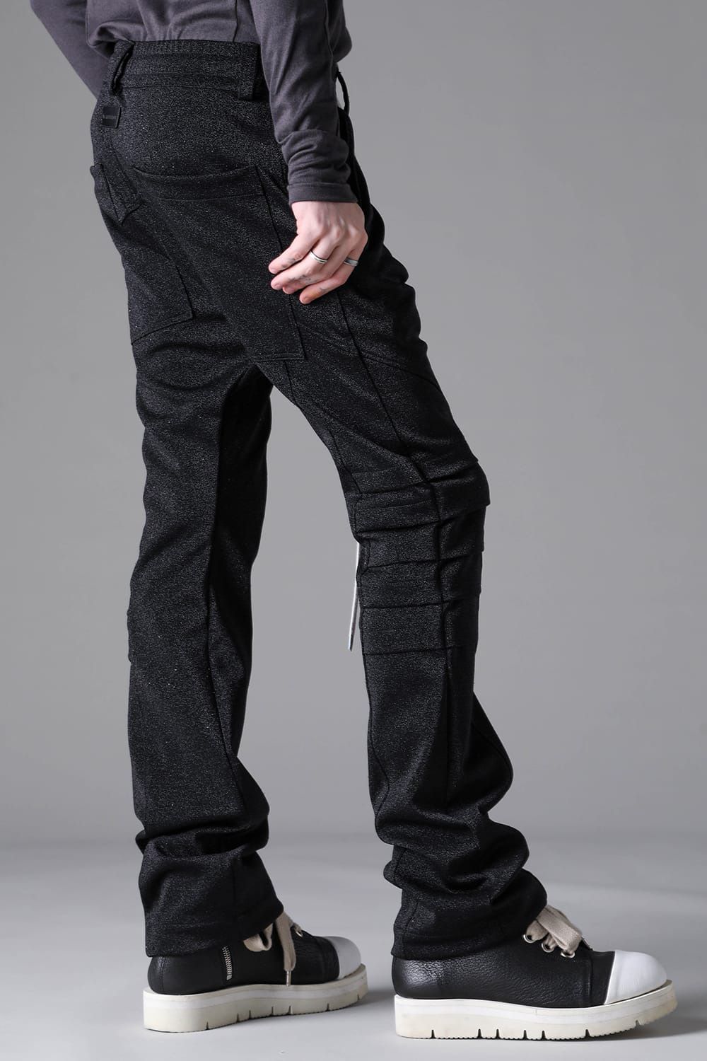 Lurex Multi-Panel Flared Pants